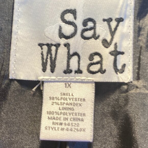 Say What SZ 1X Navy & Red Plaid Blazer Academia Heritage Old $ Preppy Work - Picture 6 of 8